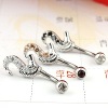 Hot Fashion Alloy Zircon Body Piercing Jewelry Earrings navel