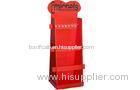 Red Plastic Hook Display Stands Three Rows For Towels Promotion