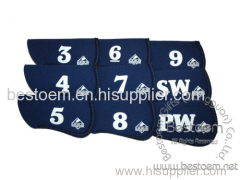 Neoprene imprinted golf iron covers bags pouches holders from BESTOEM