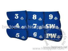 Neoprene imprinted golf iron covers bags pouches holders from BESTOEM