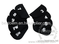 Neoprene imprinted golf iron covers bags pouches holders from BESTOEM