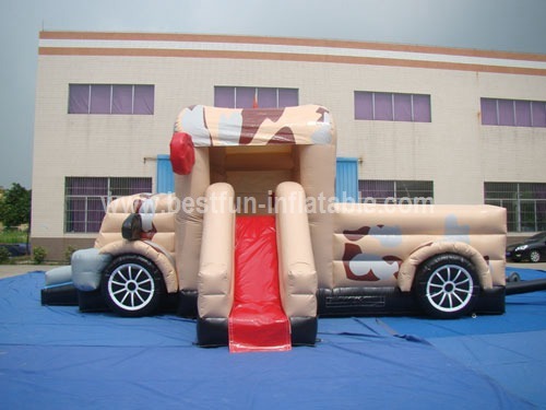 Inflatable Military Car Combo Ride