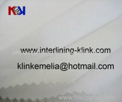 Resin finish Polyester woven Micro dot fusible cap/waistband interlining