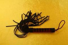 Black ULTRA Rubber Flirting Tail Horse Whip