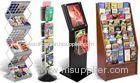 Wire Two sided Postcard Magazine exhibit Display Racks Stands with 8 wire shelves