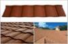 Wave / Double Roman Roof Tiles / Aluminum - Zinc Coating Stone Chip Coated Steel Roofing Tile