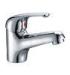Zinc Alloy Flat Handle Polished Brass Basin Tap Faucets With Ceramic Valve