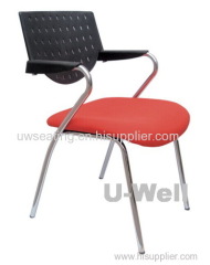 2015 NEW Promotion mid back office task computer staff swivel revolving armrest mesh chair with arms and nylon base