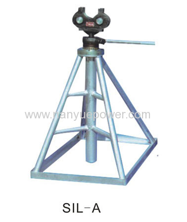 Simple cable wire rope reel payout stand conductor drum Jack transmission distribution line tension stringing equipments