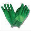 Crinkle Finished Safety Working Green Latex Coated Industrial Protective Gloves