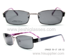 clip on sunglasses with stainless steel frame for fashion lady