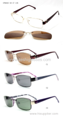 clip on sunglasses with stainless steel frame for fashion lady