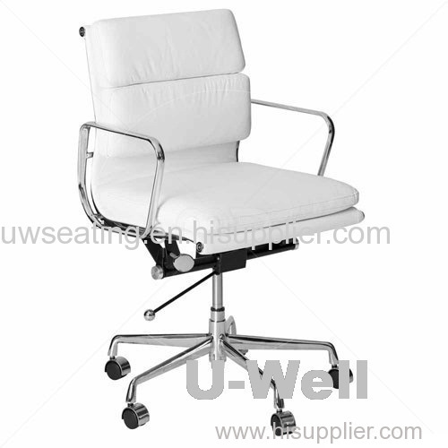 Middle back high quality black white boss guest conference Leather Executive Office Chair seating import