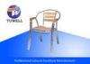 Leisure Indoor Stackable Solid Aluminum Dining Chair With Back Rest