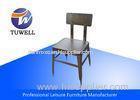 Armless Heavy Duty Ergonomics Steel Dining Chairs With Welding Structure