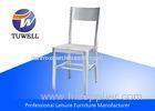 Restaurant Metal Armless Aluminum Navy Chairs With Plastic Non-marketing Feet