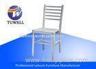 Outdoor Durable Silver Sturdy Aluminum Navy Chairs With Ladder Back
