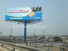 Three Sided Outdoor Roadside Billboard Steel Structure For Highway Advertisement