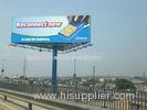 Three Sided Outdoor Roadside Billboard Steel Structure For Highway Advertisement