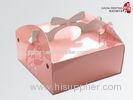 Decorative Cardboard Cake Boxes With Gloss Art Paper Handle