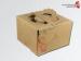 Square Cardboard Cake Boxes With Handle Recycle Kraft Paper Cake Box