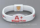 Red Cross Logo Black / White Slicone power Balance Bracelet For Promotion Gift