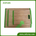Bamboo cutting board with rubber feet