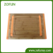 Bamboo cutting board with rubber feet