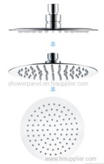 ultra thin stainless steel shower head rainfall shower dia 20cm