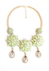 alloy rhinestone acrylic necklace