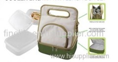 color bag with twin lunch bag set