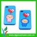 Eco-friendly non-stick good touching feeling lovely Cell Phone Silicone Cases for iphone