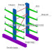 Jracking heavy duty cantilever racking system for high density storage store long items and pipe racks