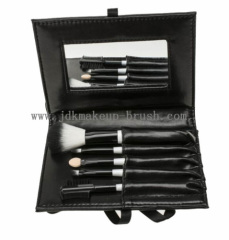 Makeup Brush Set with Mirror Pouch