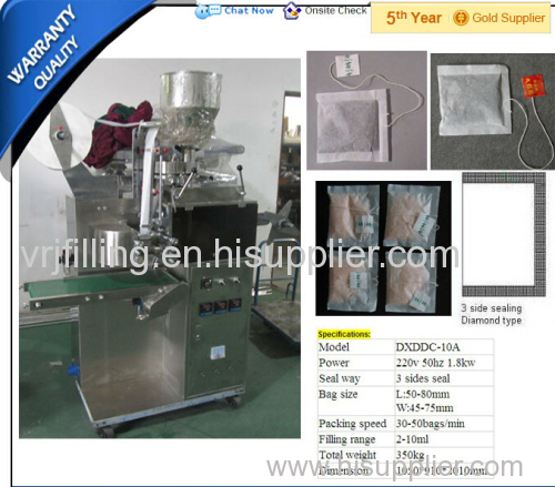 DXDDC-10A small tea bag packing machine with line and label