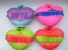 AAA Quality ! Cheapest Mixed Color Silicone Coin Purse Heart silicone Pouch bags