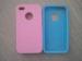 Blue / Pink Innovative Shatterproof Iphone Silicone Cover For Iphone4 / 4s