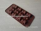 Novelty Flexible Non-stick Silicone Chocolate Mould 12Holes For Microwave Oven