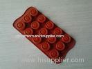 Heat-resistance 15Holes Round Silicone Chocolate Mould With Flexible Durable