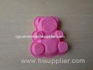 FDA Pink Teddy Bear Single Silicone Cake Mould For Baking Muffins / Lasagne