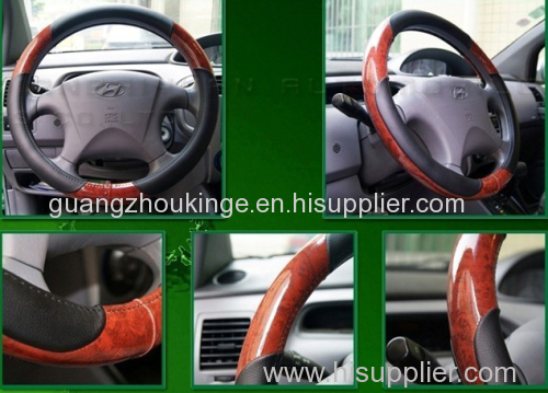 KGKIN wood car steering wheel cover