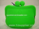 Eco-frienly silicone wrap Stainless steel zip silk print Silicone Coin Purse