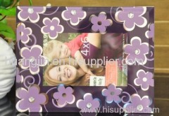 Glass/ flower photo frame