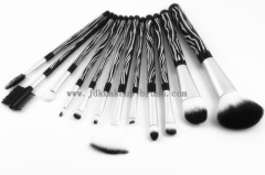 Black and White Leopard Print Makeup Brush Set