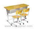 Steel / Wooden Modern School Furniture - Yellow Comfortable Desk Chair For Office