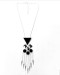 Geometric type fringe pendant necklace