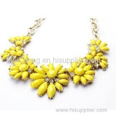 Fashion alloy floral necklace