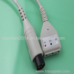 3 Lead ECG trunk cable Din ECG trunk cable round 6pin