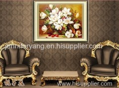 Gardenia cross-stitch no picture frame