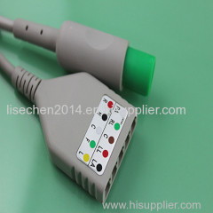 Hellige ecg cable ecg trunk cable CE and ISO certificate